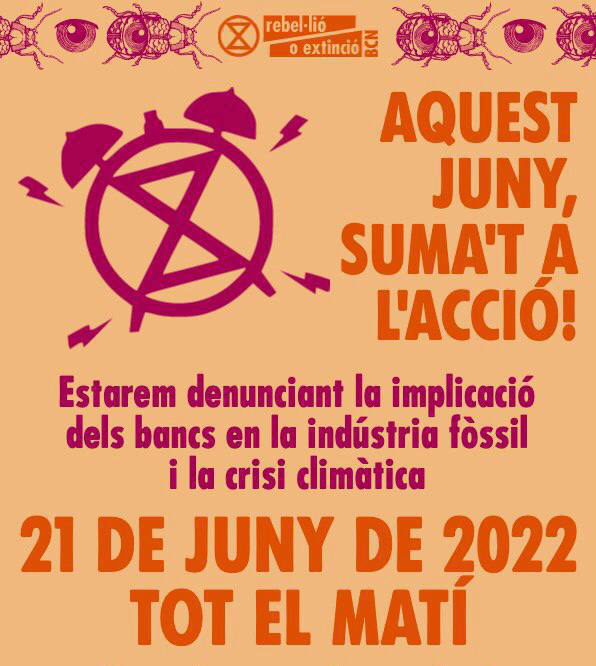 image for article 21 de junio. Acción en Barcelona para exponer a la Banca Fósil
